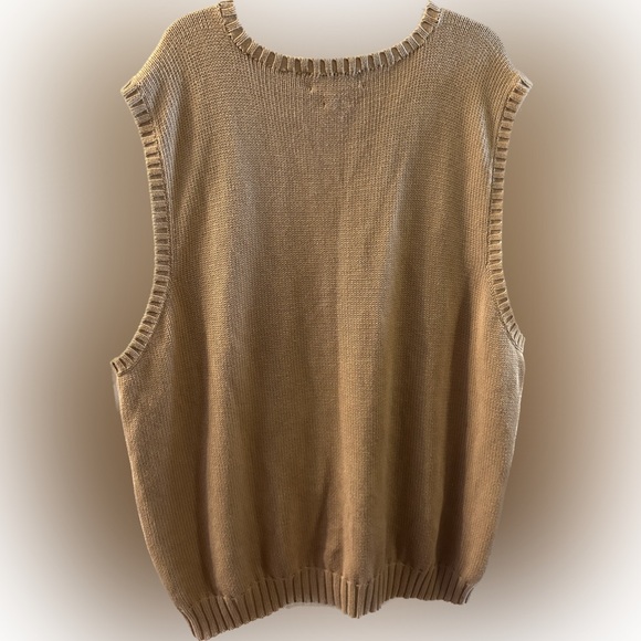 POLO RALPH LAUREN khaki vest 100% cotton vee neck size 3XLT - Picture 2 of 6